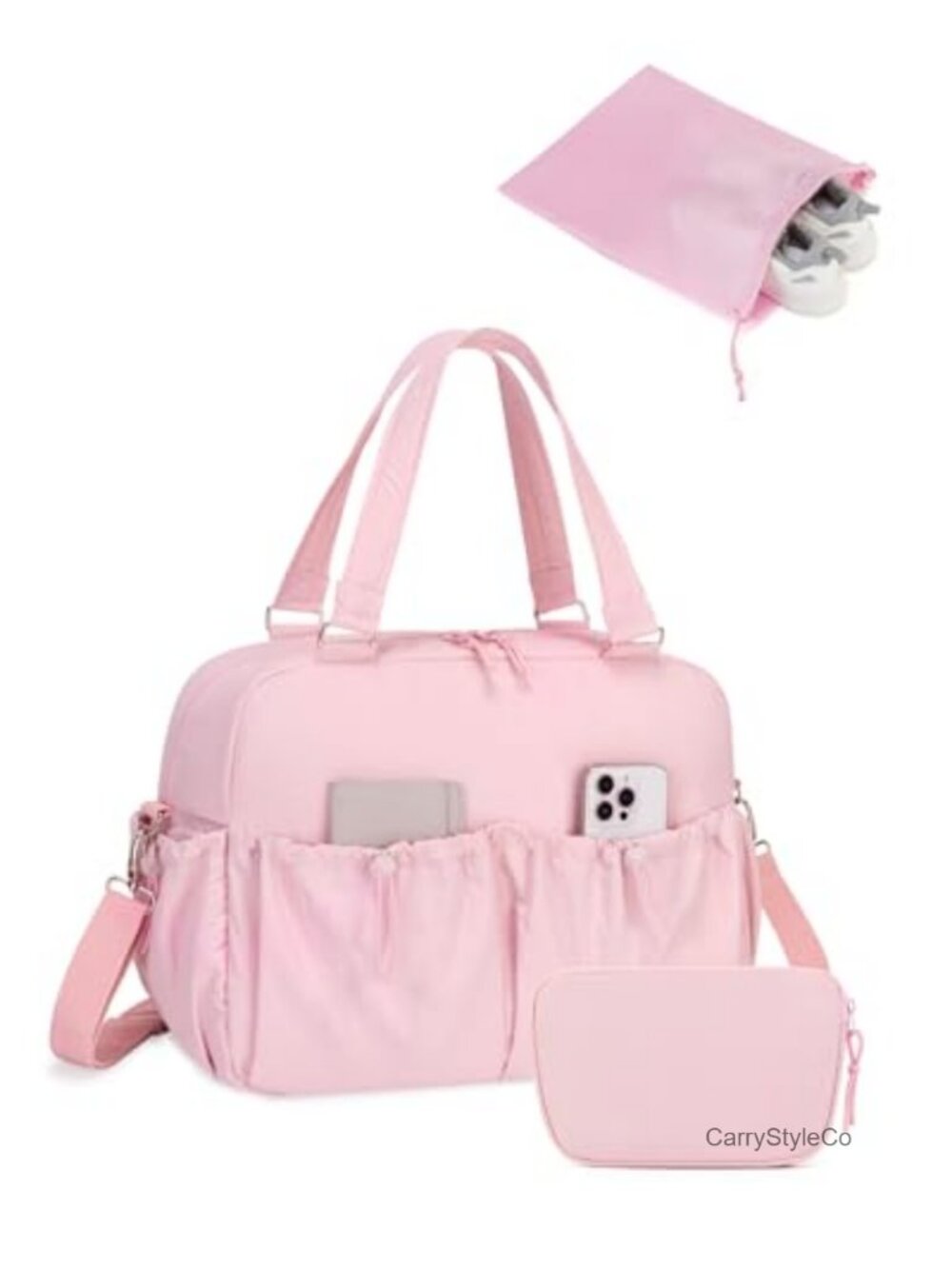 Carry On Travel Duffle Bag with Laptop Compartment, Wet Pocket, Shoe Bag,